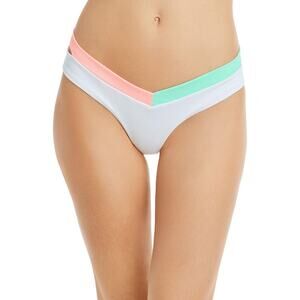 NWT Peixoto White Jolie Cut-Out V-Front Swim Bikini Bottom Size M 22206F-SMTRB